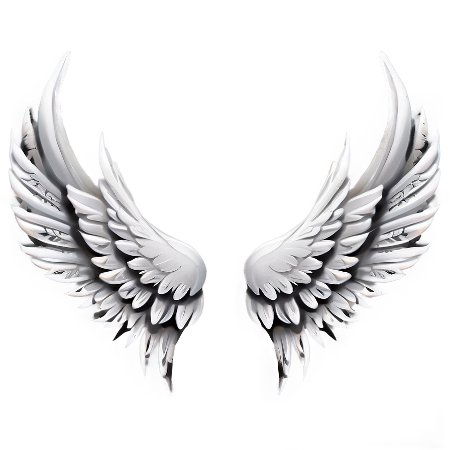 Minimalist White Wings Png Hve