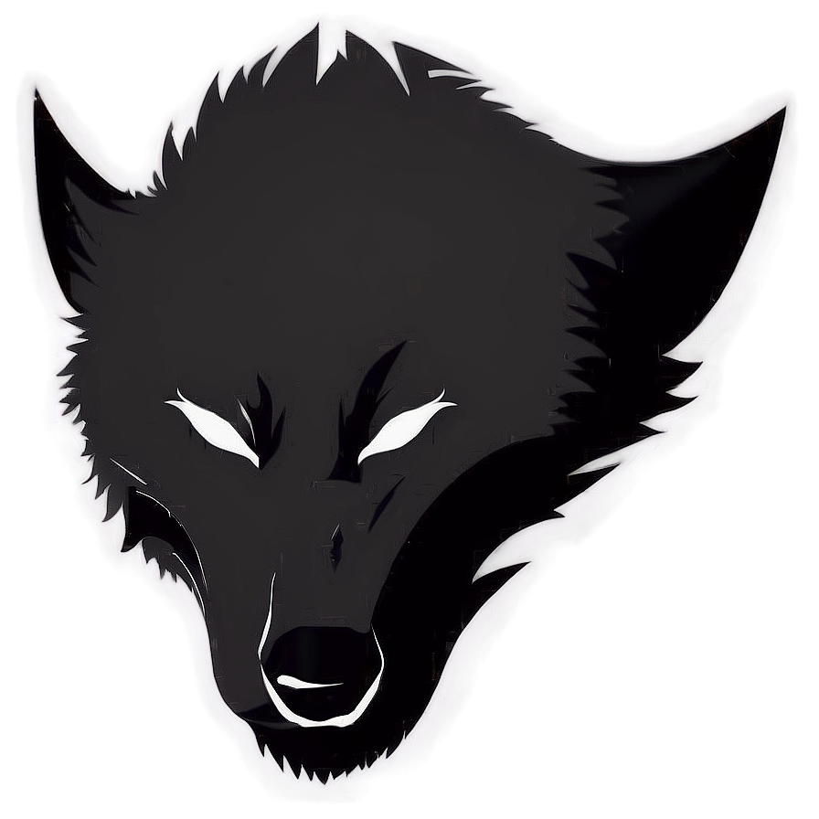 Minimalist Wolf Head Silhouette Png 06122024