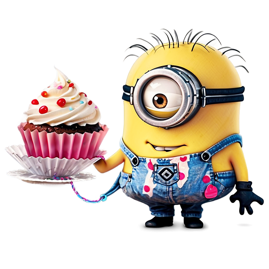 Minion With Cupcake Png Fxw24