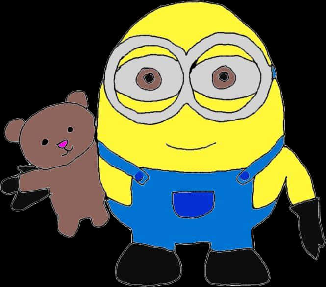 Minion_with_ Teddy_ Bear_ Clipart