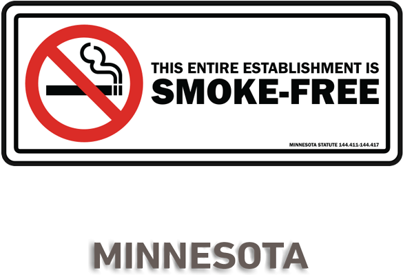 Minnesota Smoke Free Establishment Sign