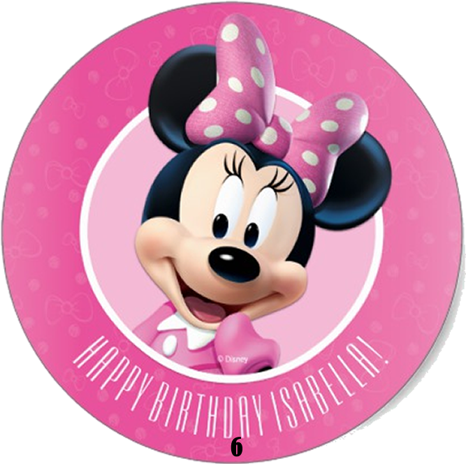 Minnie Mouse Birthday Plate Personalized