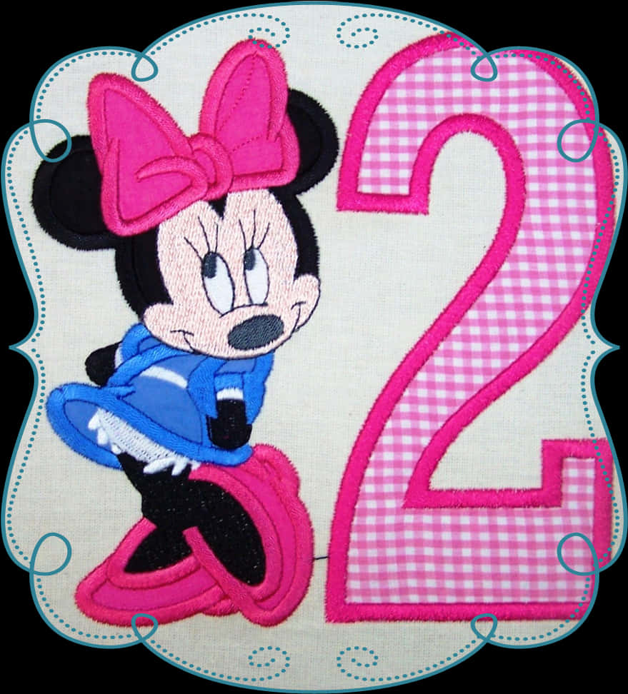 Minnie Mouse Number2 Embroidery