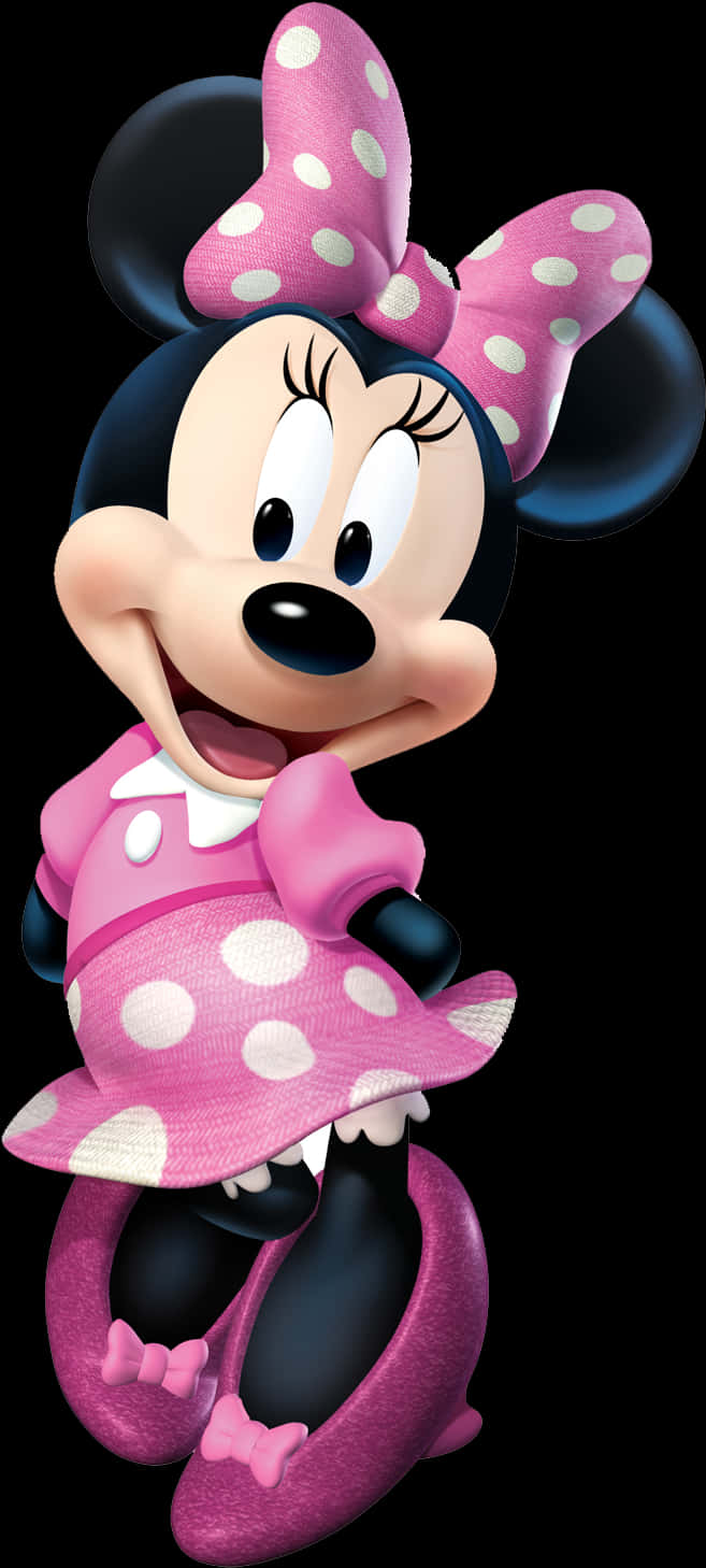 Minnie Mouse Pink Dress Polka Dots