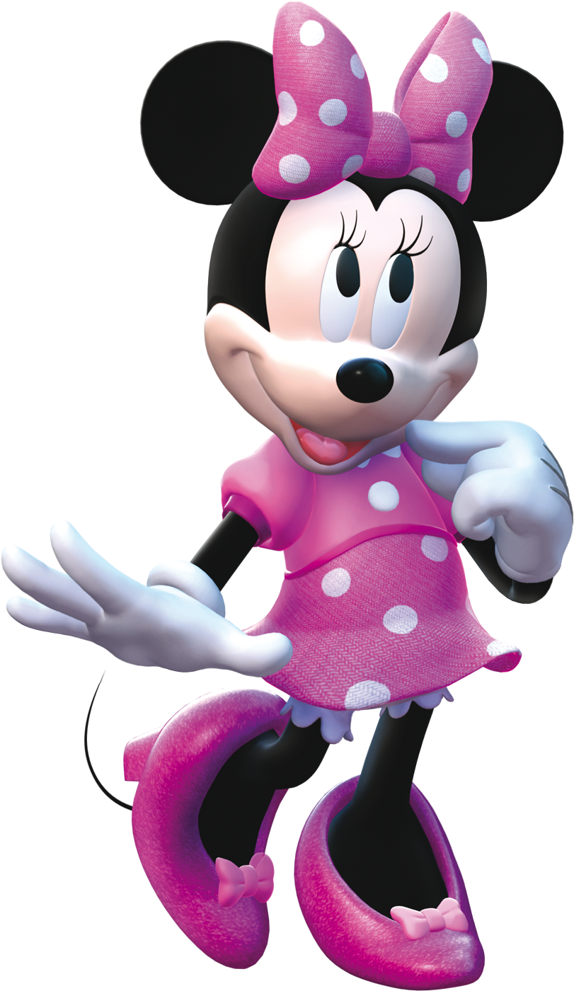 Minnie Mouse Pink Dress Polka Dots