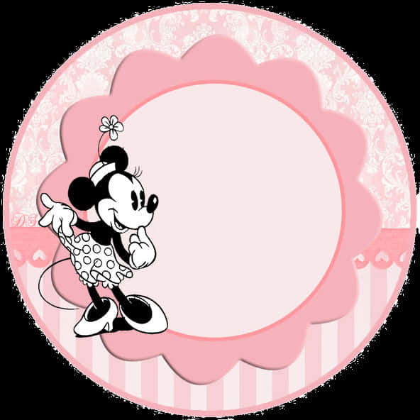Minnie Mouse Pink Floral Background
