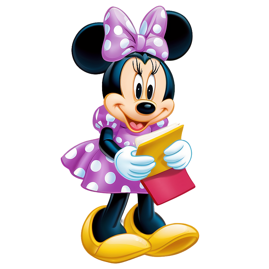 Minnie Mouse Reading Book Png Uqx22