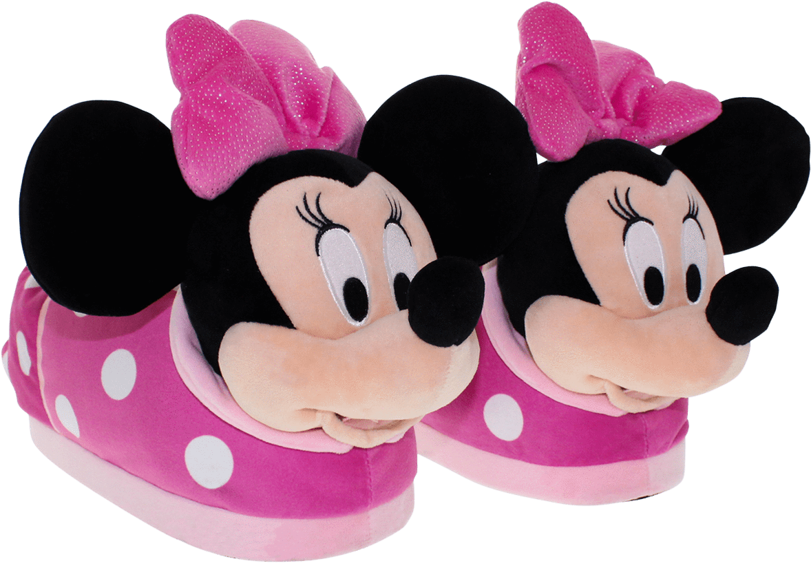 Minnie Mouse Slippers Pink Polka Dots