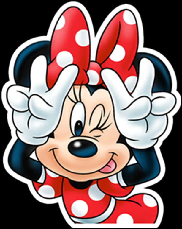 Minnie Mouse Winking Graphic