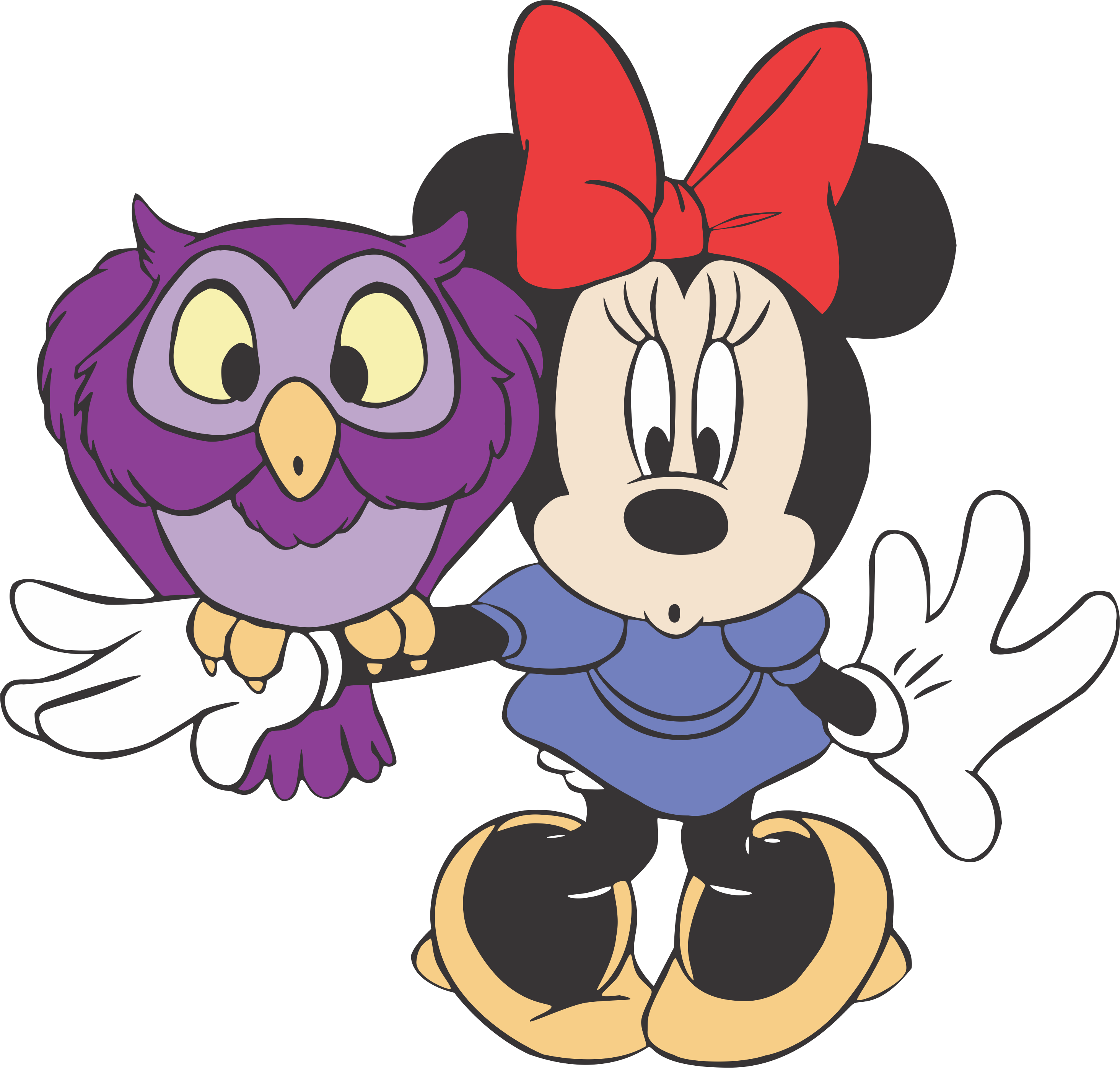 Minnie Mouse With Purple Owl