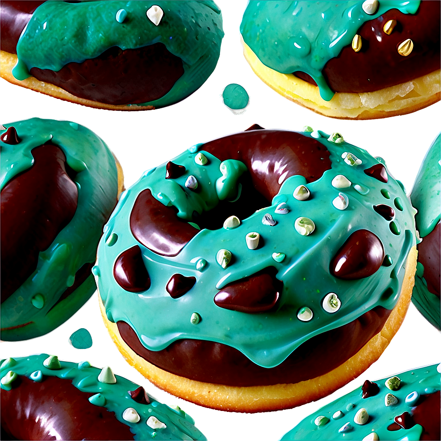 Mint Chocolate Chip Donut Png Ied