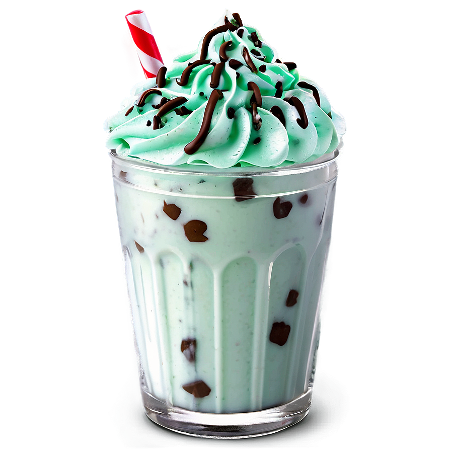 Mint Chocolate Chip Milkshake Png Cgu90