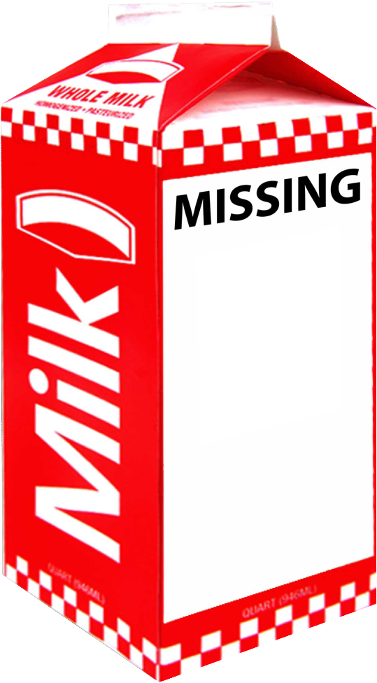 Missing Person Milk Carton