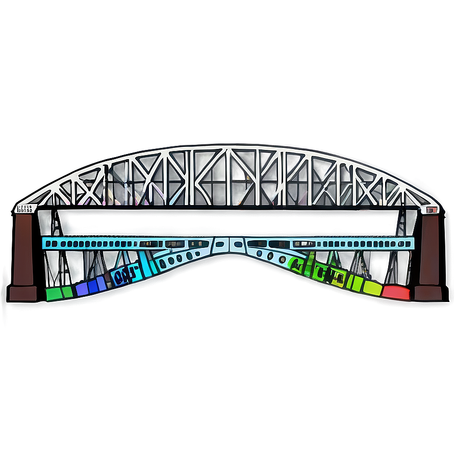 Mississippi River Bridge Night Png 5