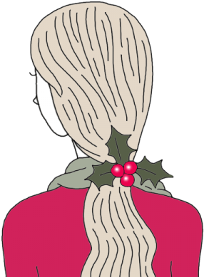 Mistletoe Hair Accessory Illustration