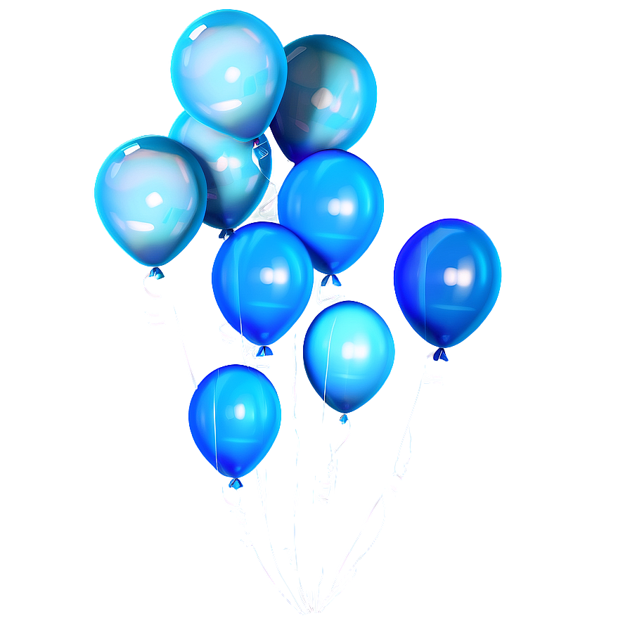 Misty Blue Balloons Png 70