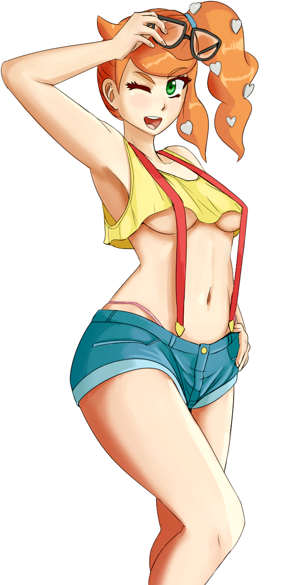 Misty Pokemon Summer Outfit Illustration