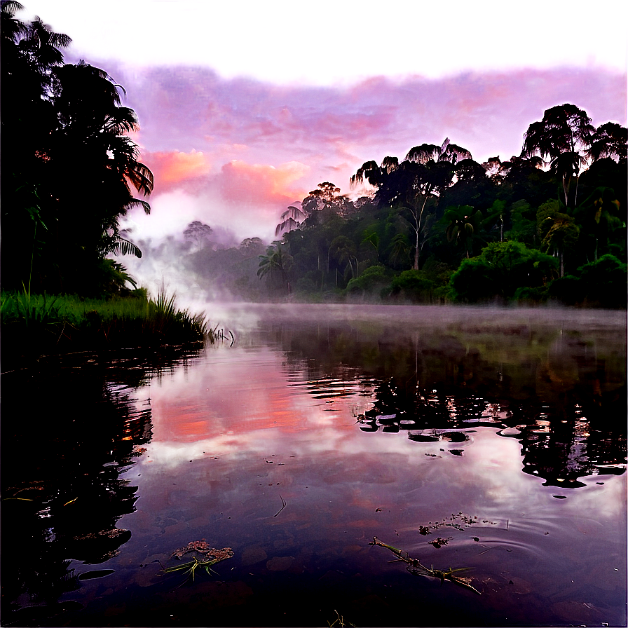 Misty Riverbank Serenity Png Syy41