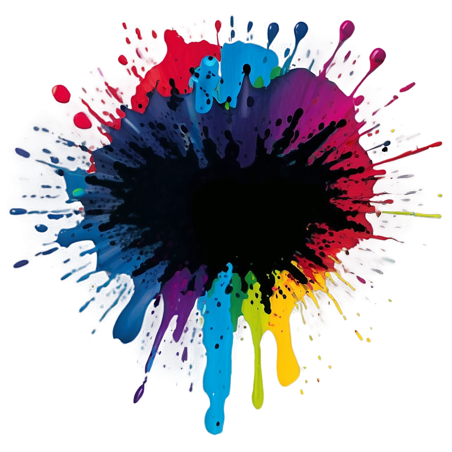 Mixed Colors Paint Splatter Png Yvh