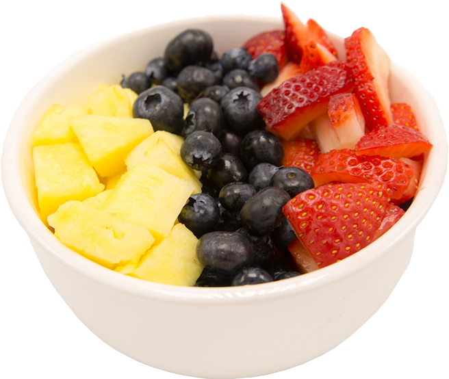 Mixed Fruit Bowl Fresh Berries Pineapple Strawberries