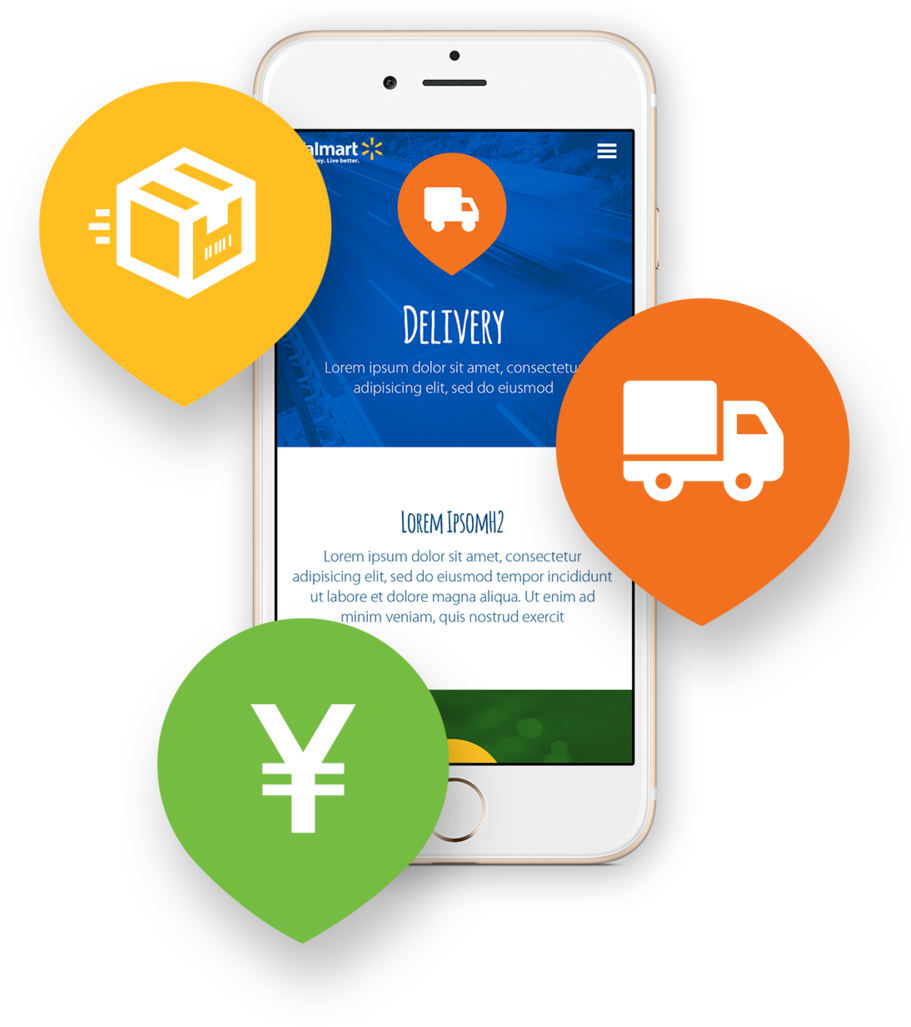 Mobile App Delivery Service Concept