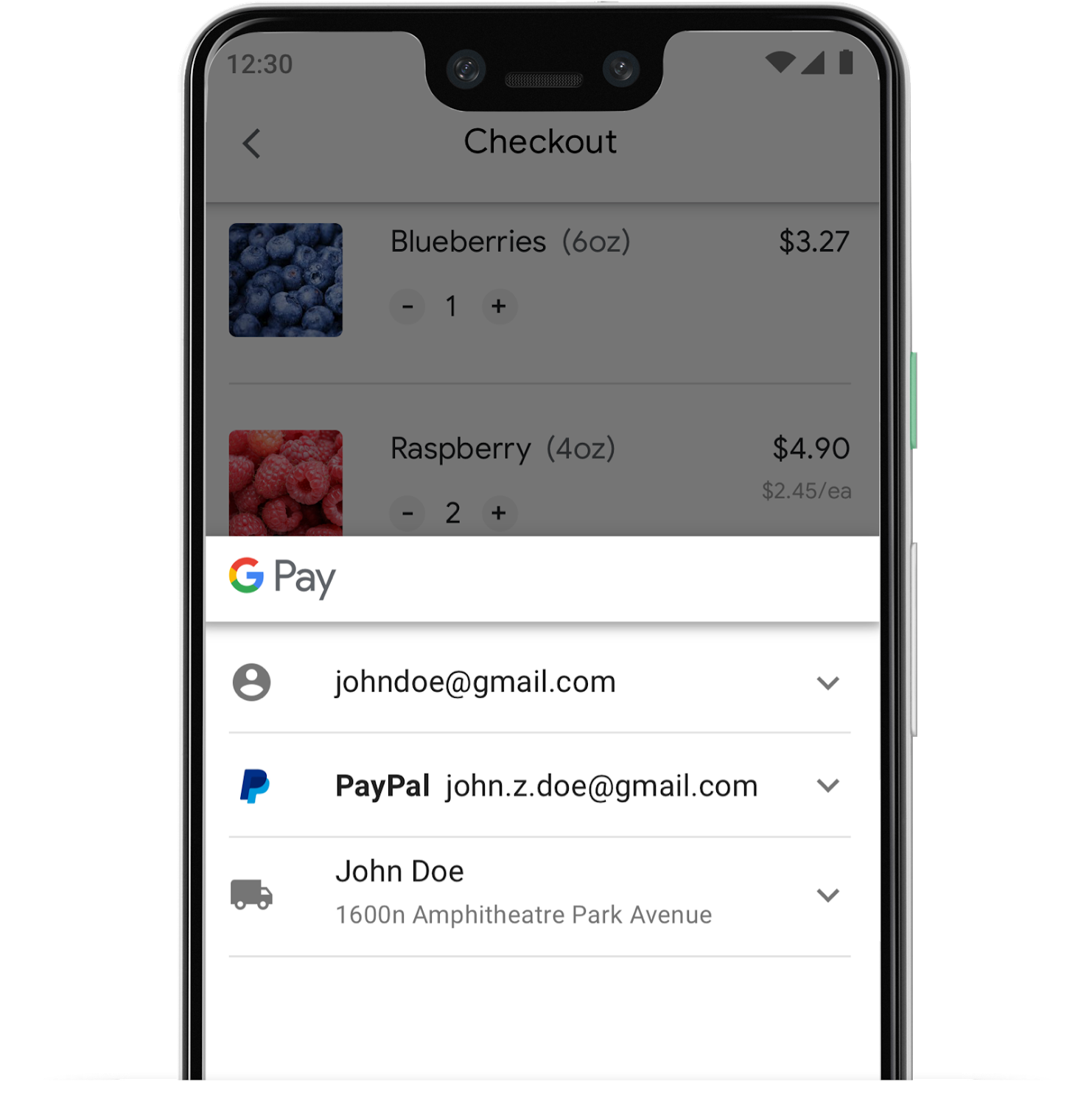 Mobile Checkout Screen Pay Pal Option
