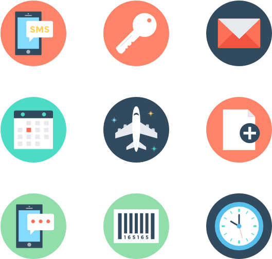 Mobile Communication Travel Icons