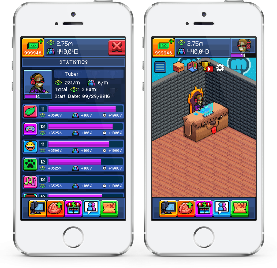 Mobile Gaming Simulation Two Screenshots