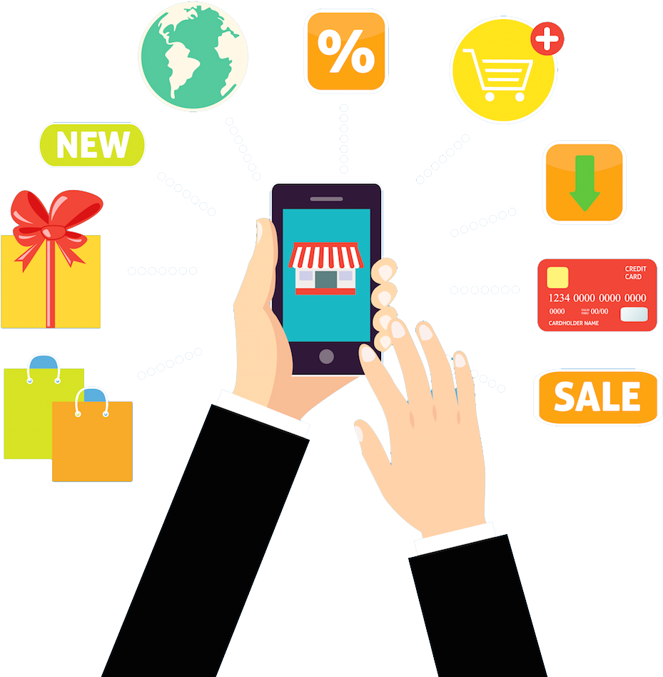 Mobile Online Shopping Concept