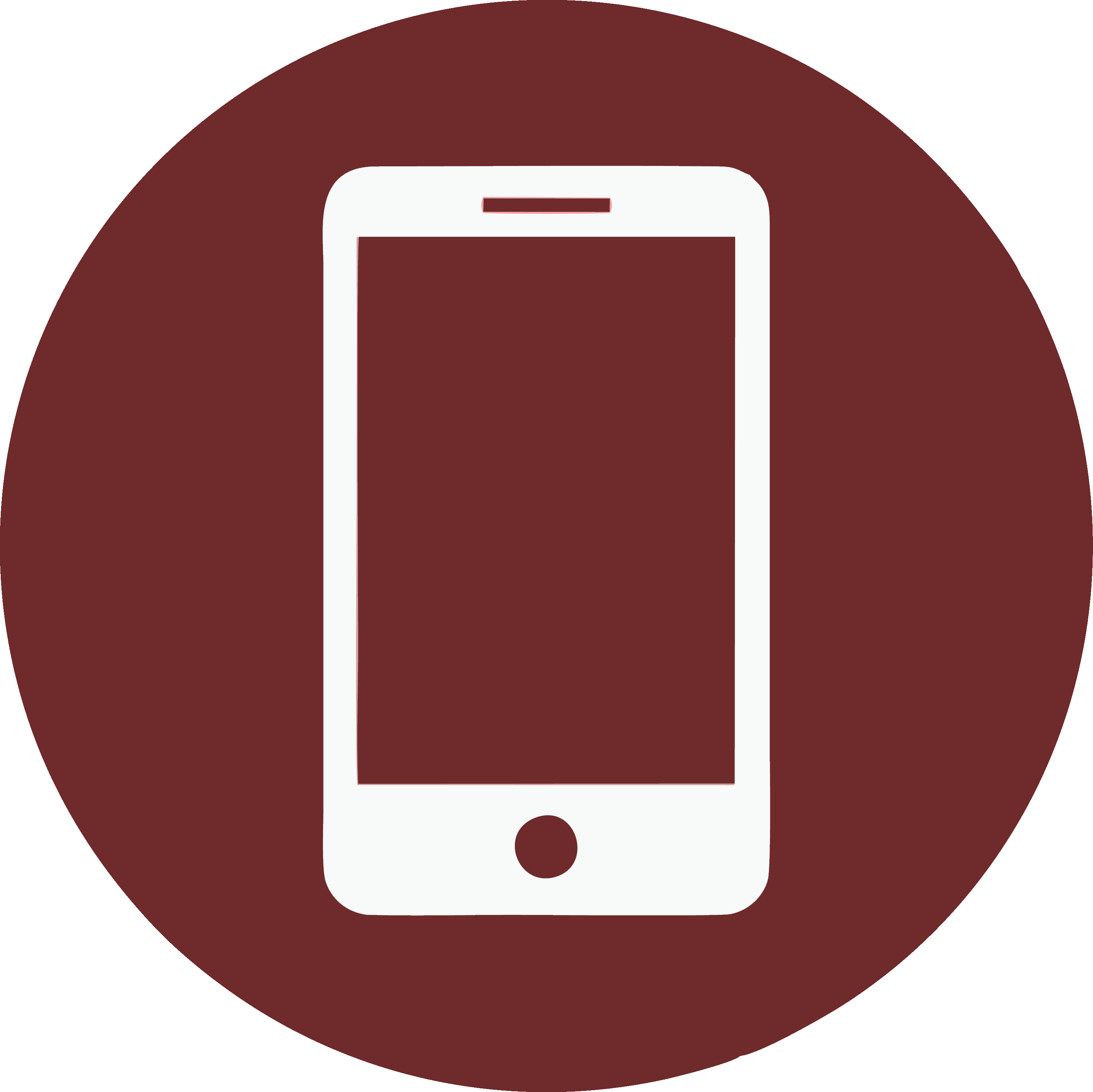 Mobile Phone Icon Maroon Background