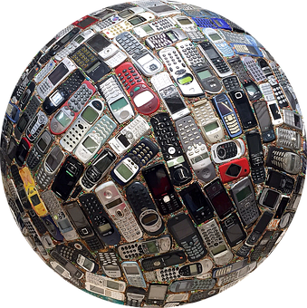 Mobile Phone Mosaic Globe