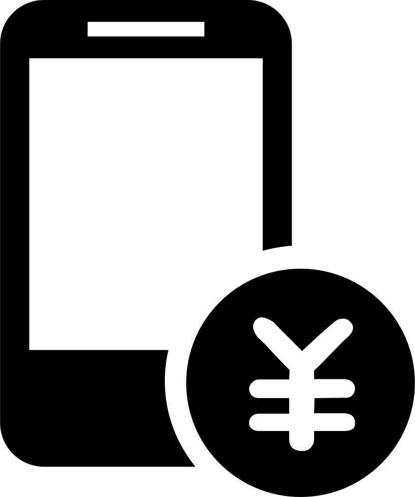Mobile Phone Yen Symbol Icon