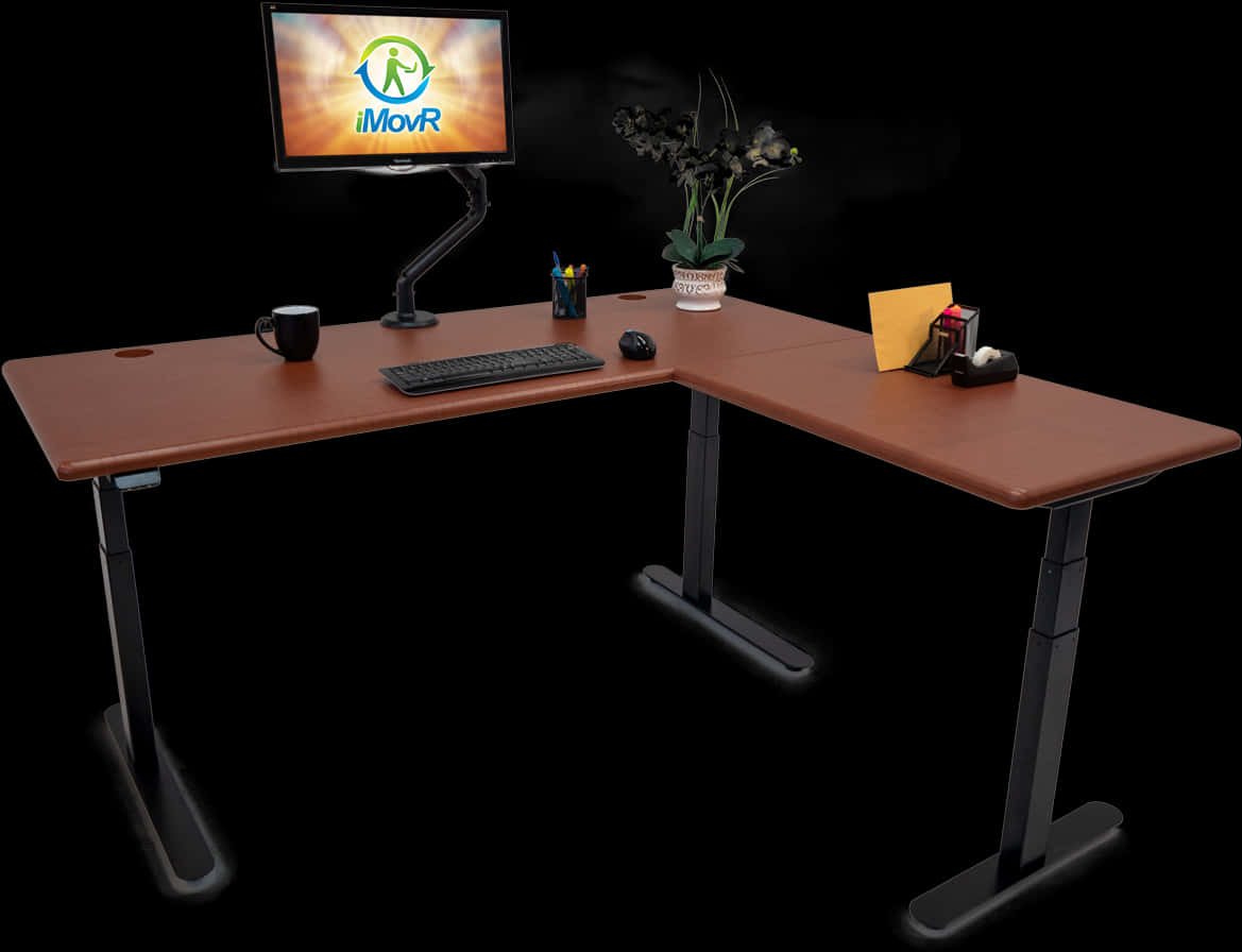 Modern Adjustable Standing Desk Setup