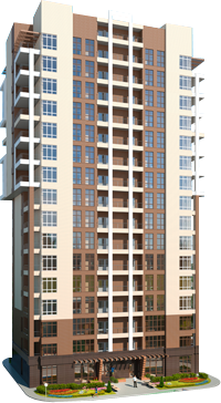 Modern Apartment Building Rendering