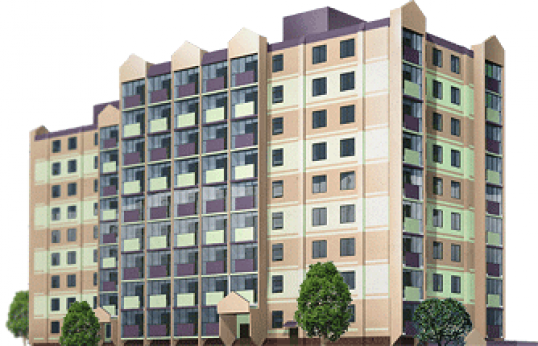 Modern Apartment Complex Illustration
