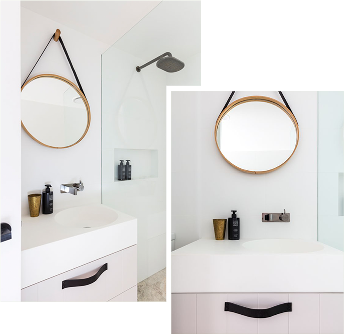 Modern Bathroom Designwith Round Mirror