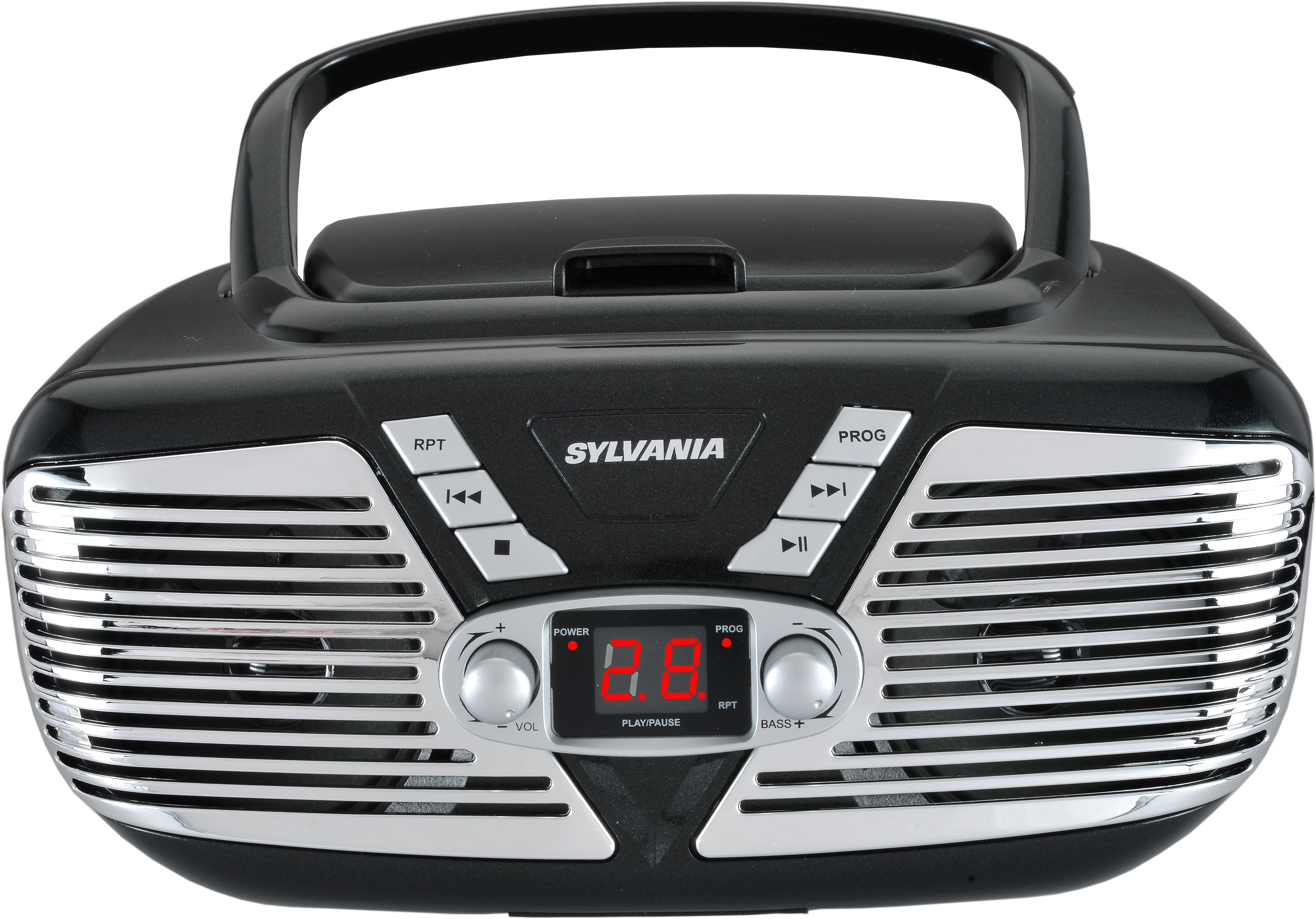 Modern Black Boombox Sylvania