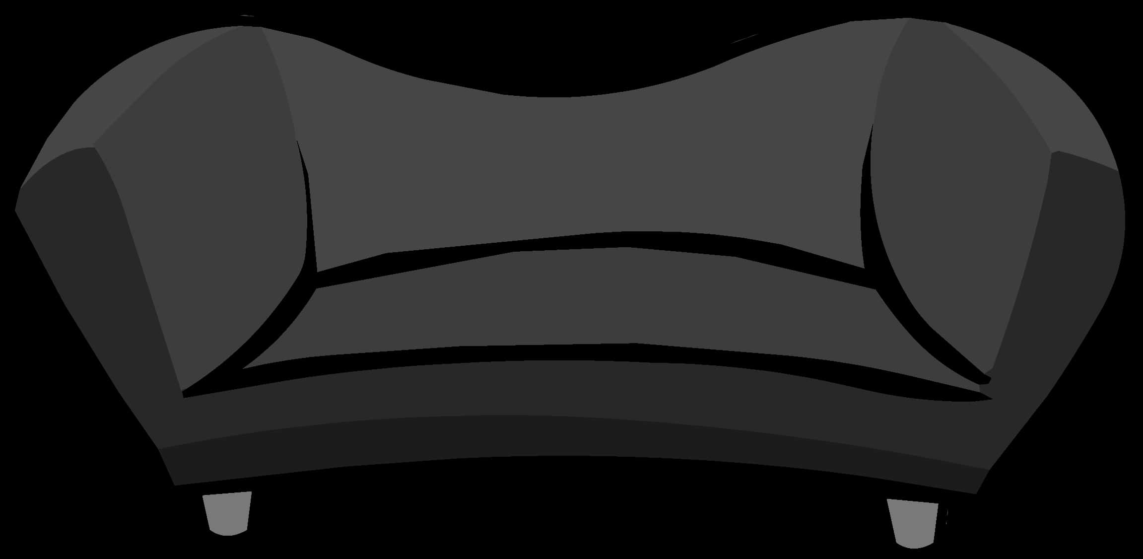 Modern Black Couch Vector