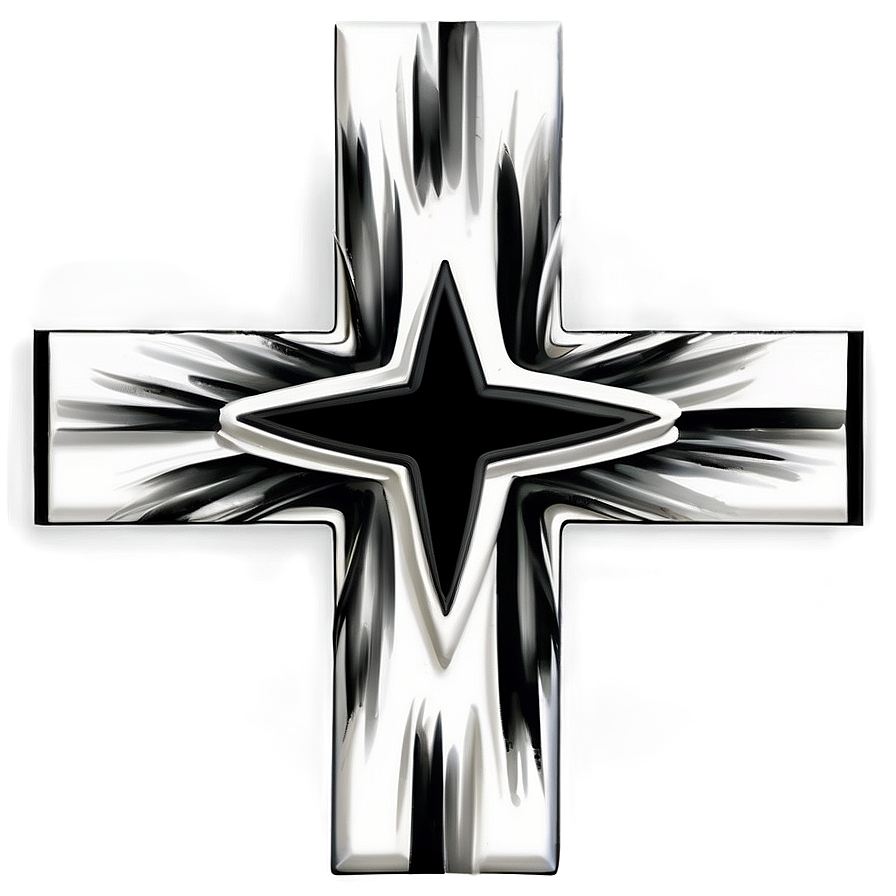 Modern Black Cross Graphic Png Wum57
