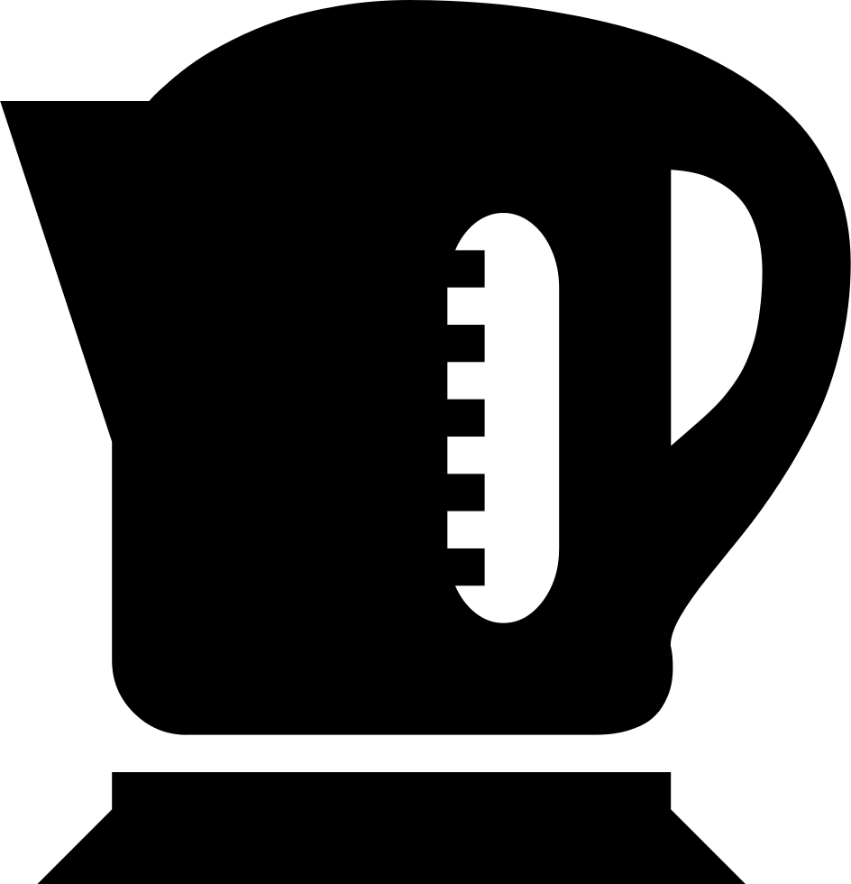 Modern Black Electric Kettle Silhouette