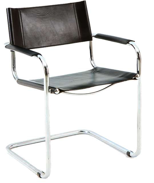 Modern Black Leather Cantilever Office Chair.png