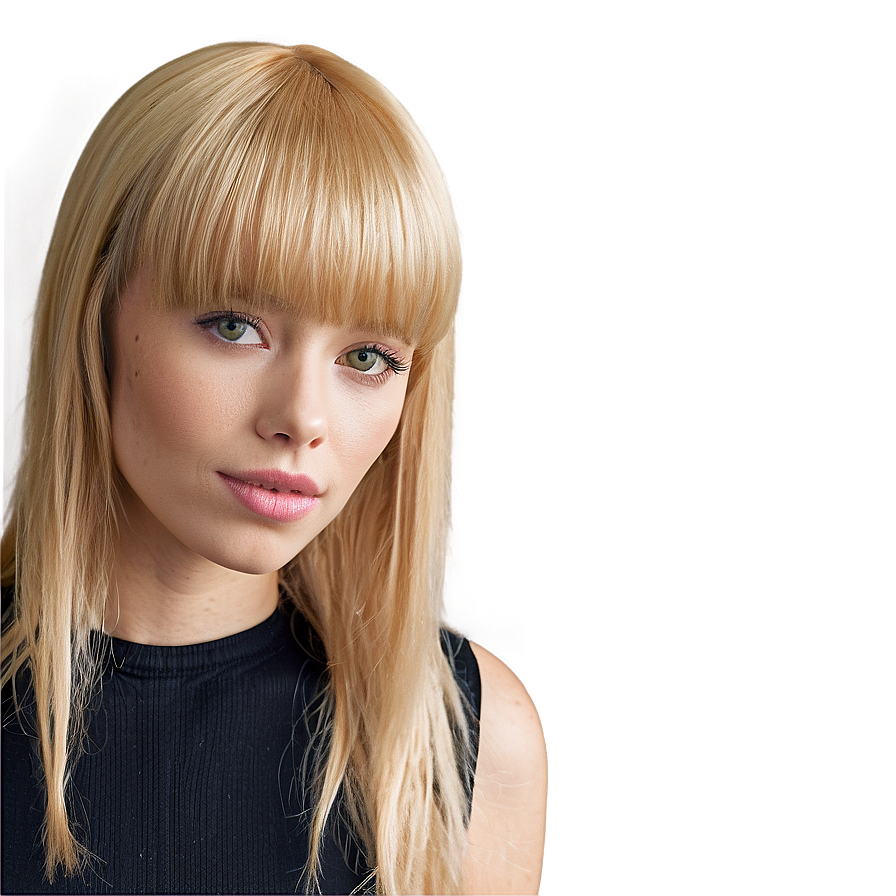 Modern Blonde Bangs Png 41