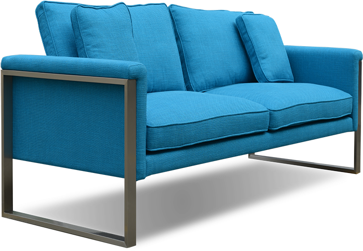 Modern Blue Fabric Sofa
