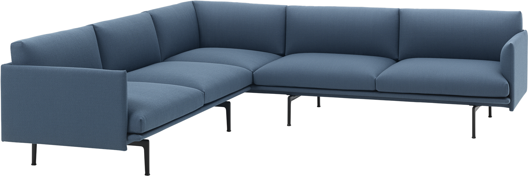 Modern Blue Sectional Sofa