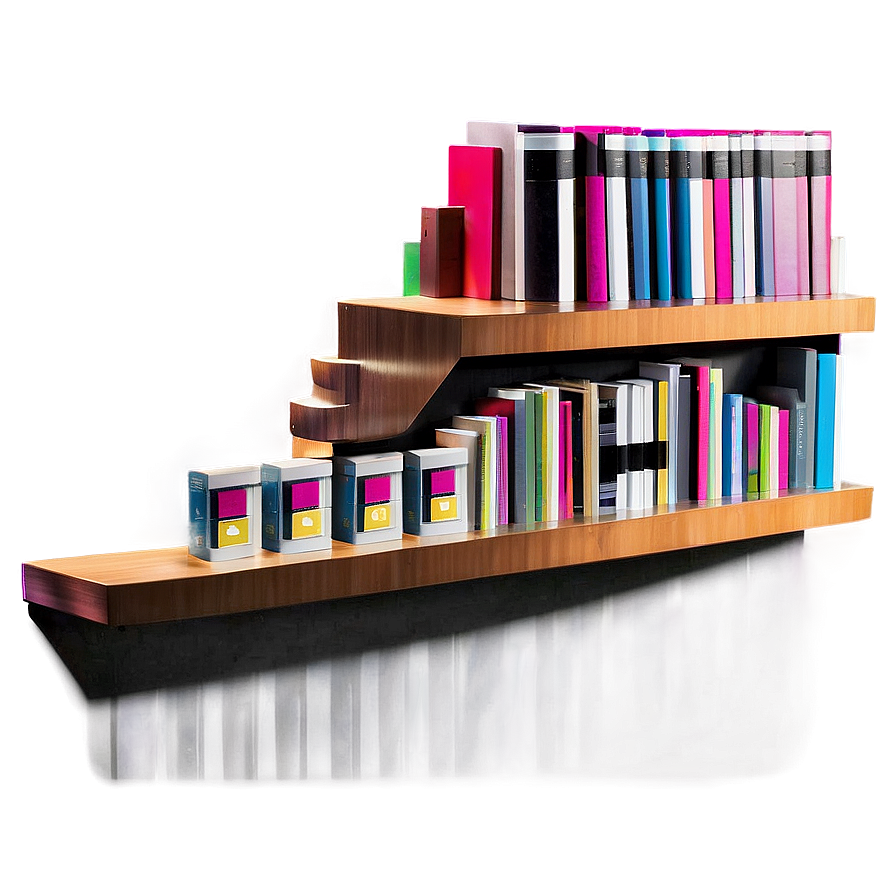 Modern Bookshelf Books Png Trf