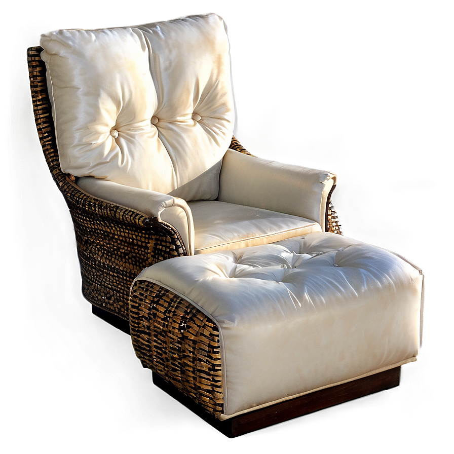 Modern Chair With Ottoman Png 85