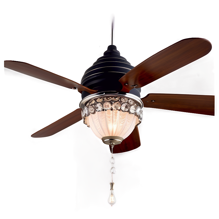 Modern Chandelier Ceiling Fan Png 06282024