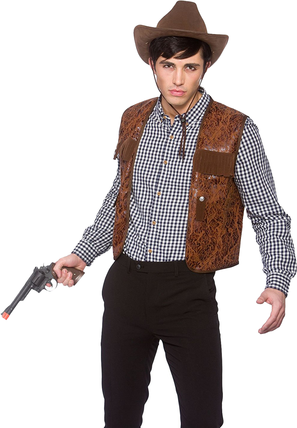 Modern Cowboy Pose With Gun.png