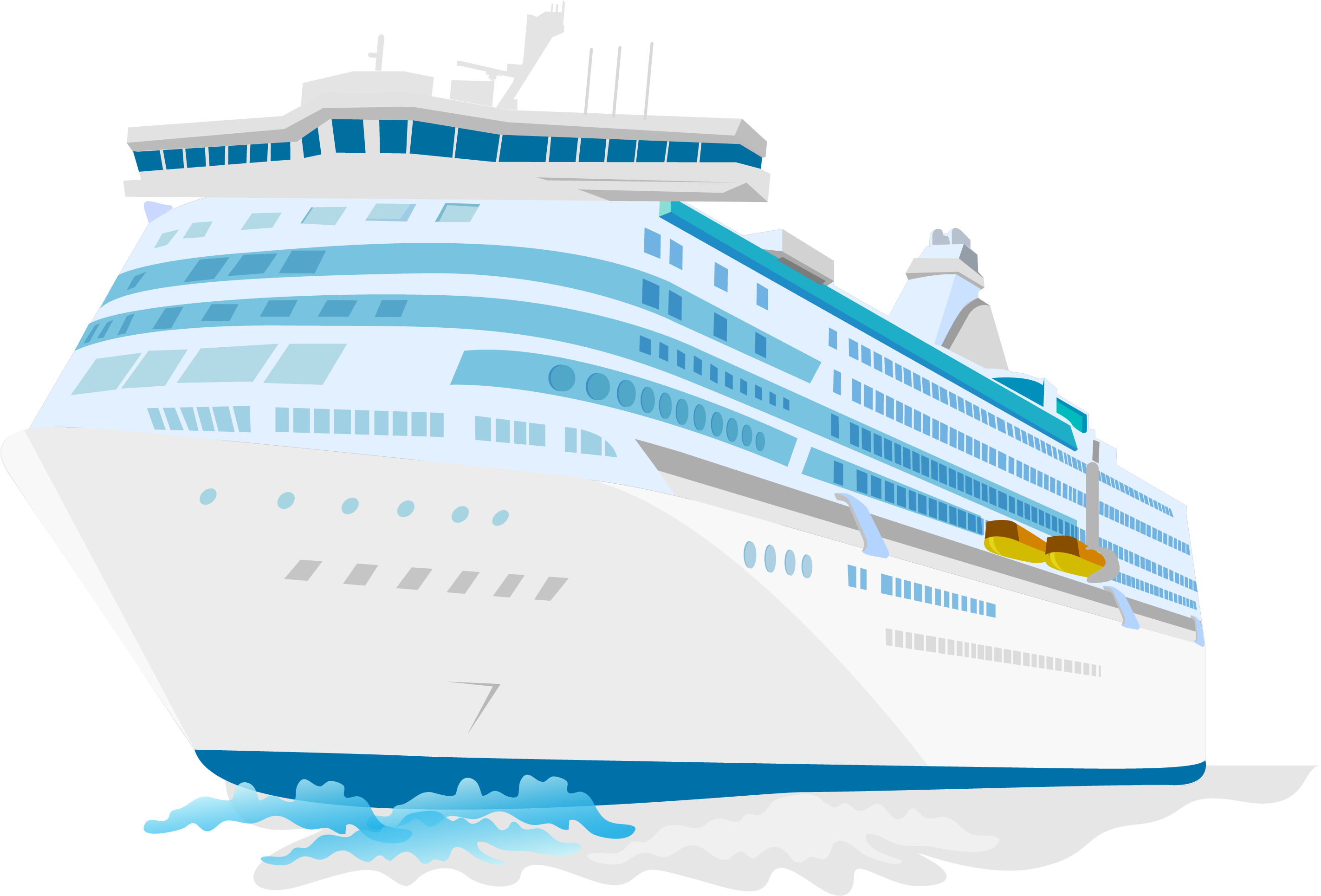 Modern Cruise Ship Illustration