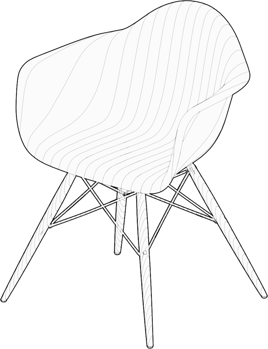 Modern Designer Chair Outline